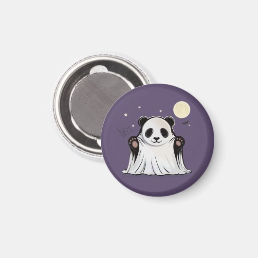 Cute Ghost Panda Under the Moon  Magneet (Voorkant / Achterkant)