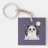 Cute Ghost Panda Under the Moon  Sleutelhanger (voorkant)