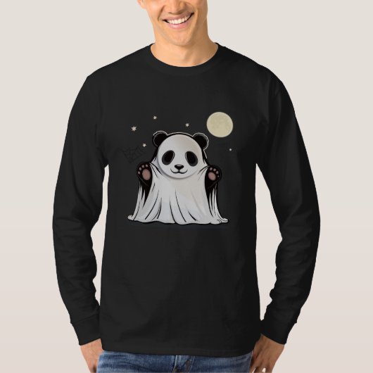 Cute Ghost Panda Under the Moon  T-shirt (Voorkant)