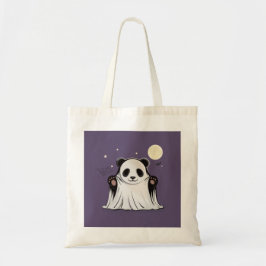 Cute Ghost Panda Under the Moon  Tote Bag