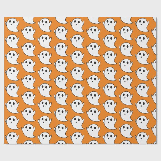 Cute Ghost Pattern Cadeaupapier (Vlak)
