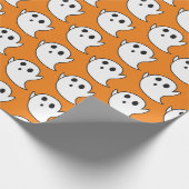 Cute Ghost Pattern Cadeaupapier (Hoek)