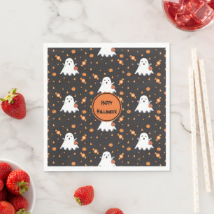 Cute Ghost Pattern Halloween Paper Napkins Servet