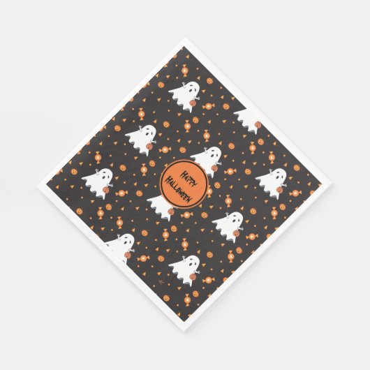 Cute Ghost Pattern Halloween Paper Napkins Servet (Hoek)