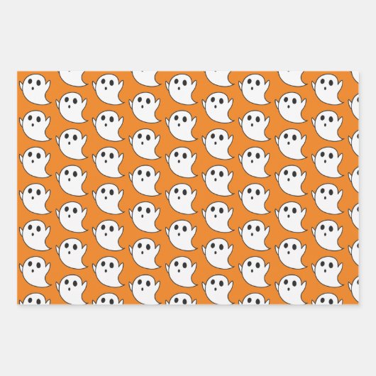 Cute Ghost Pattern Inpakpapier Vel (Voorkant 3)