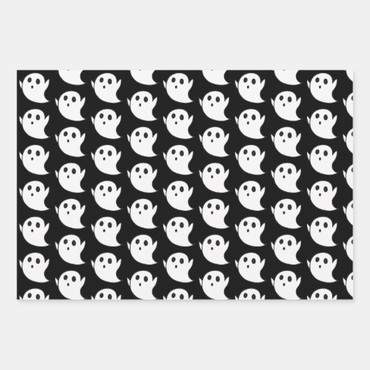 Cute Ghost Pattern Inpakpapier Vel (Voorkant)