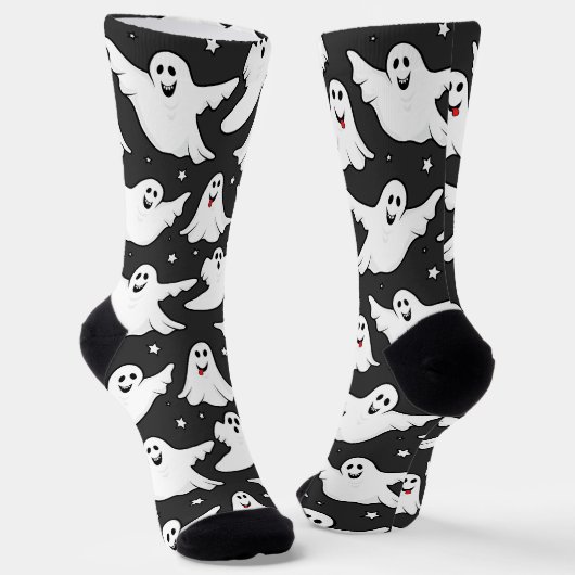 Cute Ghost Pattern Sokken (Gebogen)