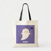 Cute Ghost Personalized Halloween Tote Bag (Voorkant)