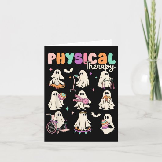 Cute Ghost Physical Therapy Pt Fysiotherapeut Kaart (Voorkant)