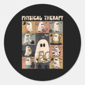 Cute Ghost Physical Therapy Pt Physical Therast Ha Ronde Sticker (Voorkant)