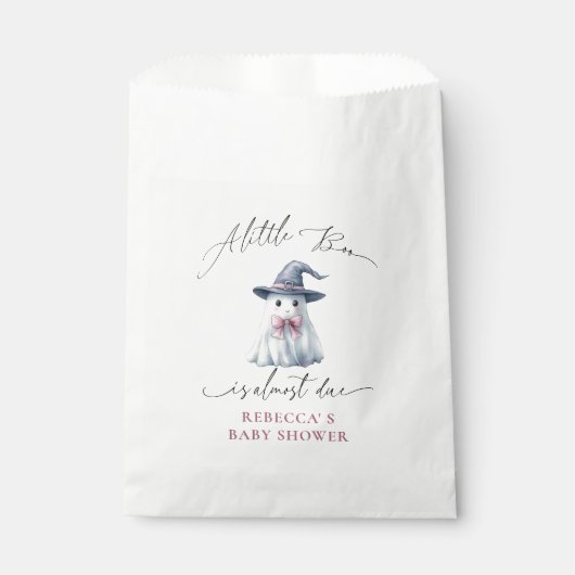 Cute Ghost Pumpkin Boo Halloween Baby Shower  Bedankzakje (Voorkant)