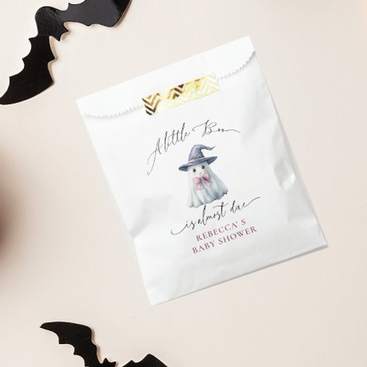 Cute Ghost Pumpkin Boo Halloween Baby Shower  Bedankzakje