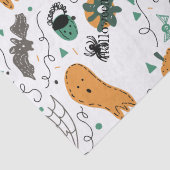 Cute Ghost Pumpkin Halloween Doodles Illustrations Tissuepapier (Detail)