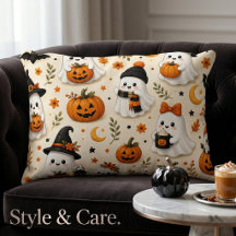 Cute Ghost & Pumpkin Halloween Patroon