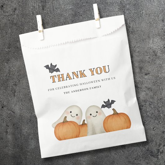 Cute Ghost Pumpkin Halloween Thank You  Bedankzakje