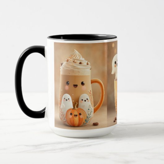 Cute Ghost Pumpkin Latte Mug Mok (Links)