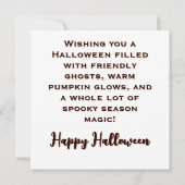 Cute Ghost & Pumpkin Patch Halloween Wenskaart (Achterkant)