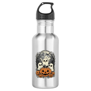 Cute Ghost Pumpkin T-shirt Vintage Gravure Hallowe Waterfles
