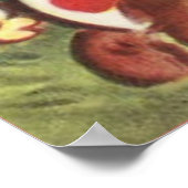 Cute Ghost Puppy Dog Heart Valentijn Poster (Hoek)