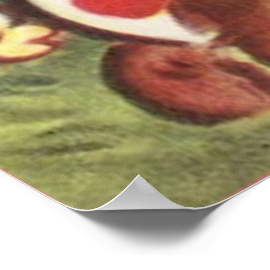 Cute Ghost Puppy Dog Heart Valentijn Poster (Hoek)