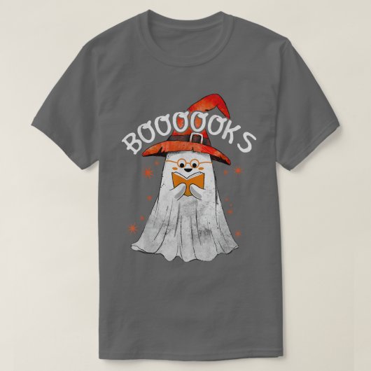 Cute Ghost Reading Booooks Top Book Teacher Hallow (Design voorkant)