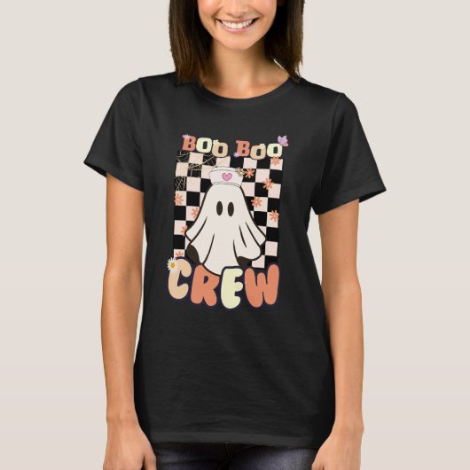 Cute Ghost RN Nurse Halloween, Boo Boo Crew T-shirt (Voorkant)