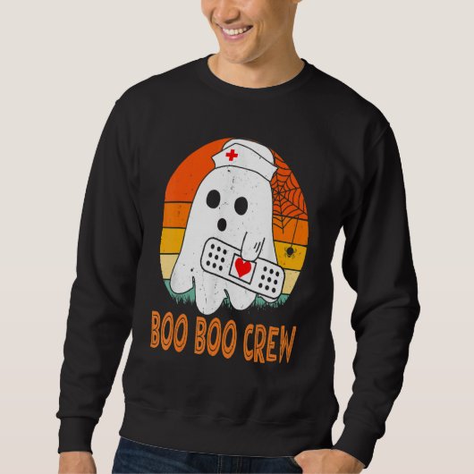 Cute Ghost RN Nurse Halloween Costume Shirts, Boo  Trui (Voorkant)