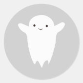 Cute Ghost Ronde Sticker (Voorkant)