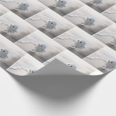 Cute Ghost Running On a Beach Cadeaupapier (Hoek)