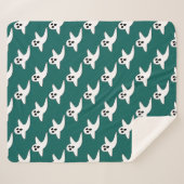 Cute Ghost Sherpa Deken (Voorkant (horizontaal))