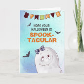 Cute Ghost Spooktacular Halloween Kaart (Voorkant)
