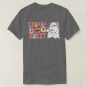 Cute Ghost Spooky Halloween This Is Boo Sheet Retr T-shirt (Design voorkant)