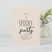 Cute Ghost Spooky Party Mini Doodle Kaart (Staand voorkant)