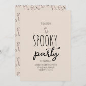 Cute Ghost Spooky Party Mini Doodle Kaart (Voorkant / Achterkant)