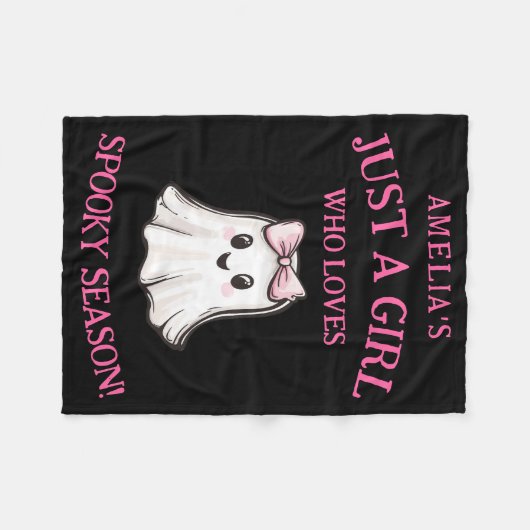 Cute Ghost Spooky Season Halloween  Fleece Deken (Voorkant (Horizontaal))