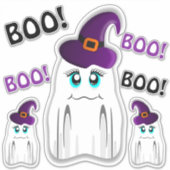 Cute Ghost Sticker (Voorkant)