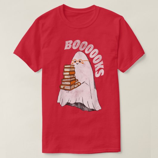 Cute Ghost Teacher Top Book Halloween Booooks Read (Design voorkant)