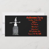Cute Ghost Tombstone Halloween Invite (Voorkant)