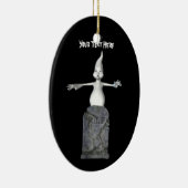 Cute Ghost Tombstone Halloween Ornament (Rechts)