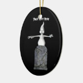 Cute Ghost Tombstone Halloween Ornament (Links)