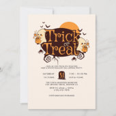 Cute Ghost Trick or treat Halloween Party Kaart (Voorkant)