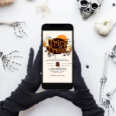 Cute Ghost Trick or treat Halloween Party Kaart