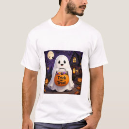 Cute Ghost Trick or Treat Halloween Party T-shirt
