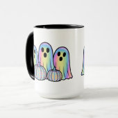Cute Ghost Trio Halloween Coffee Mug – Adorable Mok (Voorkant links)