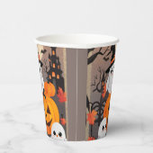 Cute Ghost Uilen & Pompoenen Griezige Halloween Fe Papieren Bekers (Rechts)