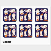 Cute Ghost Vierkante Sticker (Vel)