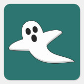 Cute Ghost Vierkante Sticker (Voorkant)