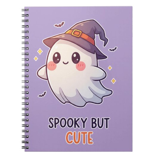 Cute Ghost Witch Halloween Spooky Cute Notitieboek (Voorkant)