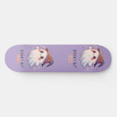Cute Ghost Witch Halloween Spooky Cute Persoonlijk Skateboard (Horizontaal)