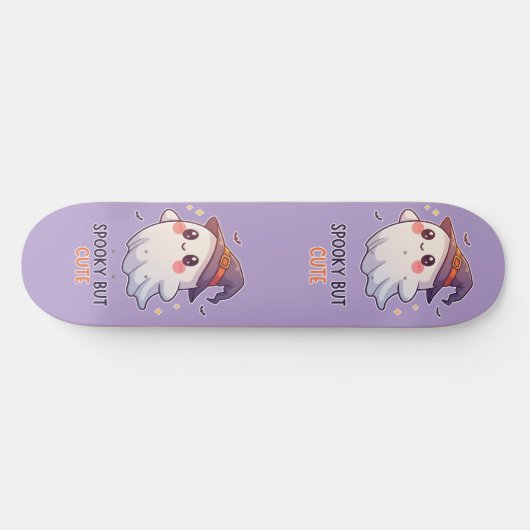 Cute Ghost Witch Halloween Spooky Cute Persoonlijk Skateboard (Horizontaal)